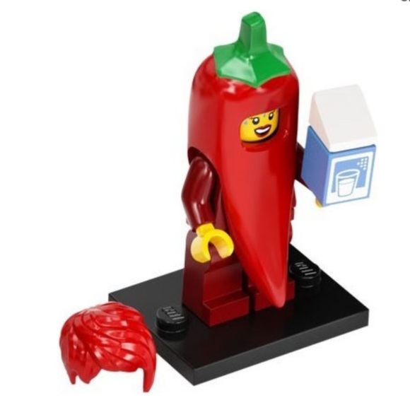 Lego Series 22 🌶️Chili Costume Fan🌶️ - Picture 2 of 6